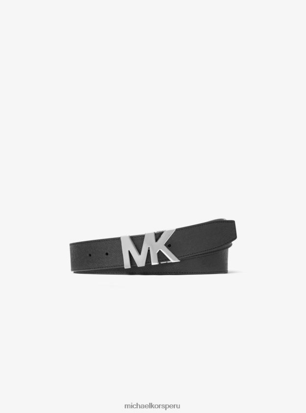 accesorios educacion fisica Michael Kors hombres Conjunto de caja de cinturón con logo 4 en 1 negro 8FX48V3326