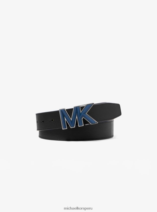 accesorios educacion fisica Michael Kors hombres cinturón con logo negro/azul 8FX48V3324