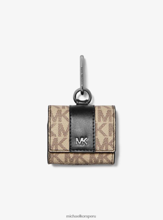 accesorios educacion fisica Michael Kors hombres Funda con cordón y logotipo de Hudson para Apple Airpods Pro cáñamo/marrón 8FX48V3352