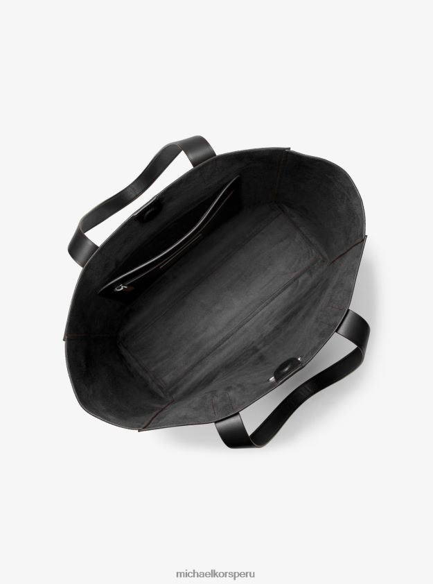 accesorios educacion fisica Michael Kors hombres bolso tote Hudson de piel granulada negro 8FX48V3193