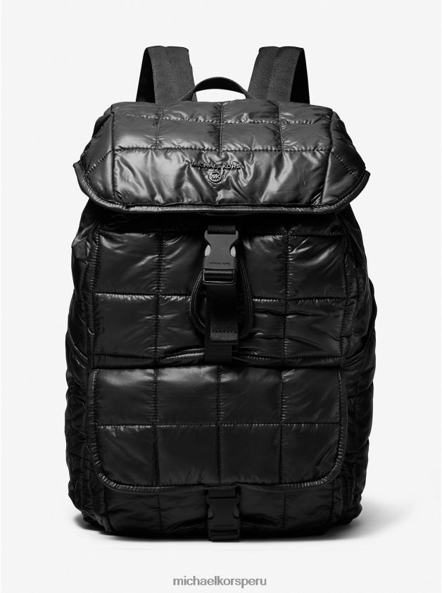 accesorios educacion fisica Michael Kors hombres mochila Stirling acolchada de poliéster reciclado negro 8FX48V3166
