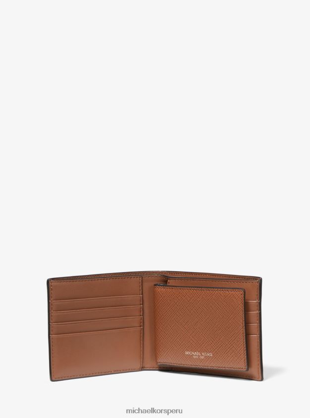 accesorios educacion fisica Michael Kors hombres Cartera tipo billetera Harrison de piel flor cruzada con tarjetero equipaje 8FX48V3196