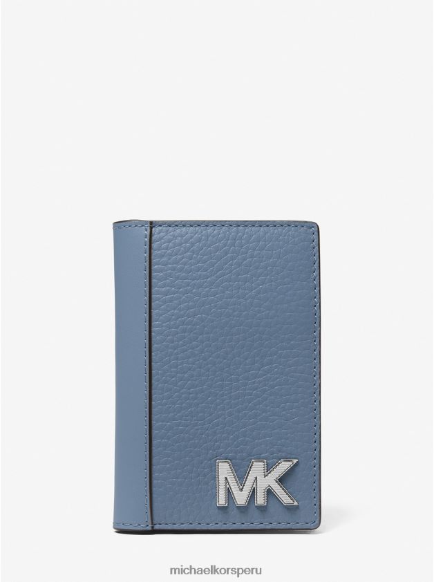 accesorios educacion fisica Michael Kors hombres tarjetero Hudson de piel granulada mezclilla 8FX48V3245