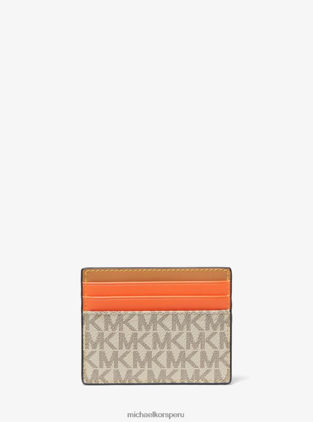 accesorios educacion fisica Michael Kors hombres tarjetero alto con logo Cooper chinos multicolores 8FX48V3276