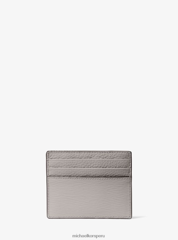 accesorios educacion fisica Michael Kors hombres tarjetero de cuero hudson Perla gris 8FX48V3262