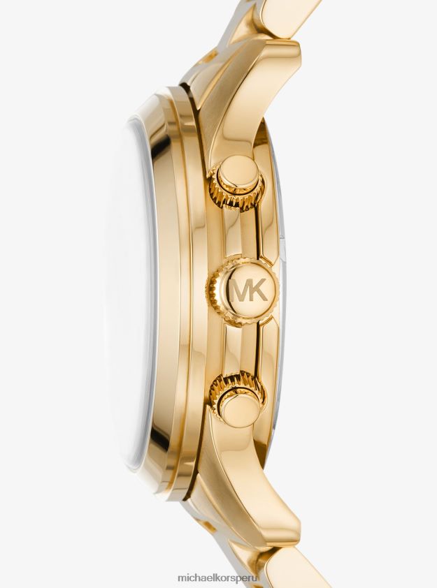 accesorios educacion fisica Michael Kors hombres reloj de pasarela en tono dorado oro 8FX48V3279