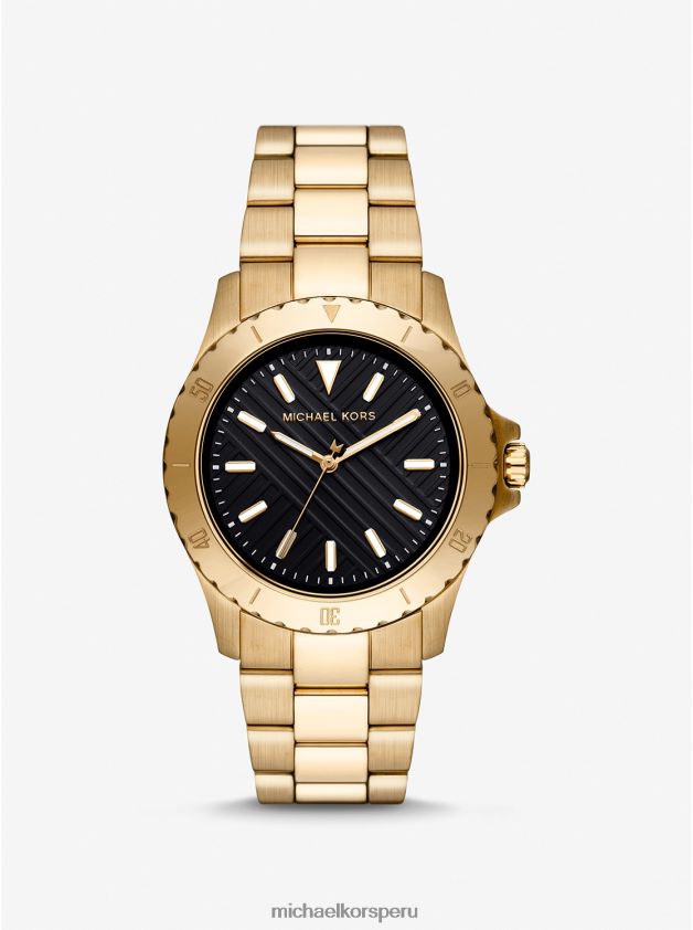 accesorios educacion fisica Michael Kors hombres reloj delgado everest en tono dorado oro 8FX48V3277