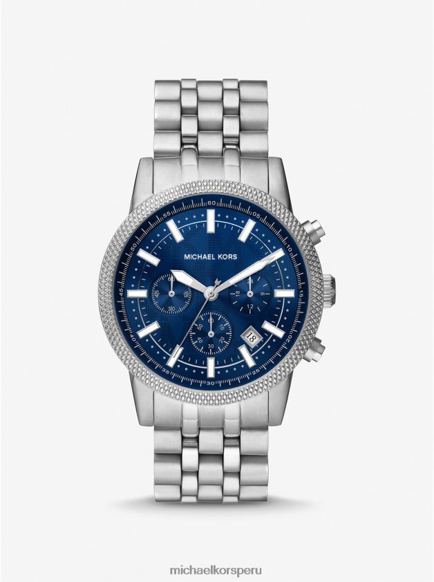 accesorios educacion fisica Michael Kors hombres reloj Hutton extragrande en tono plateado plata 8FX48V3290