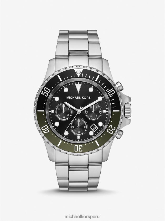 accesorios educacion fisica Michael Kors hombres reloj everest extragrande en tono plateado plata 8FX48V3292