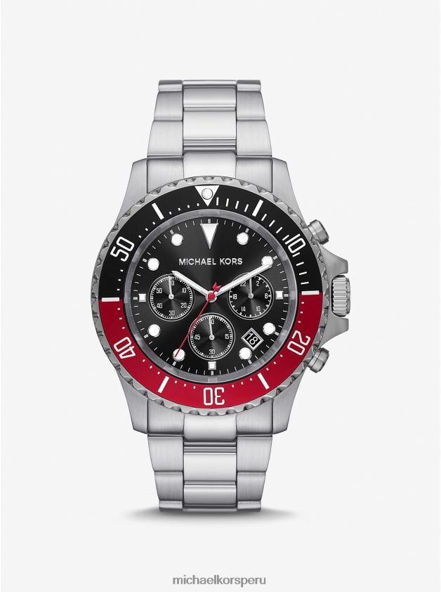 accesorios educacion fisica Michael Kors hombres reloj everest extragrande en tono plateado plata 8FX48V3293