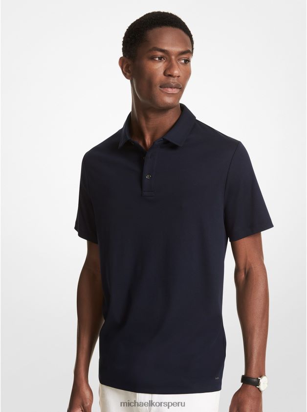ropa educacion fisica Michael Kors hombres polo de algodón medianoche 8FX48V2883