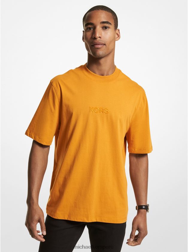 ropa educacion fisica Michael Kors hombres camiseta con logo bordado maravilla 8FX48V2984