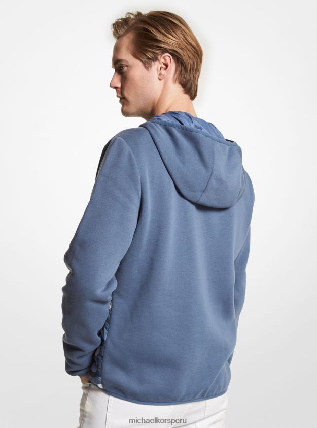 ropa educacion fisica Michael Kors hombres chaqueta acolchada de nailon con capucha y camuflaje combo de medianoche 8FX48V2818