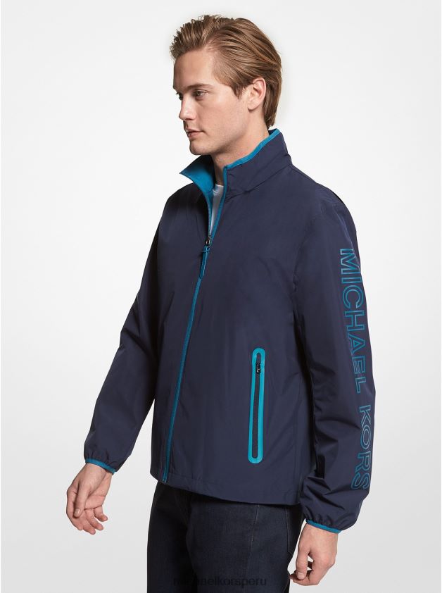 ropa educacion fisica Michael Kors hombres chaqueta deportiva fontana azul medianoche 8FX48V2832