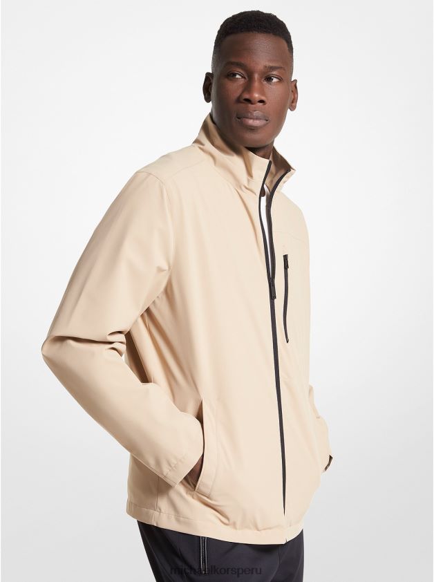 ropa educacion fisica Michael Kors hombres chaqueta tejida de golf caqui 8FX48V2788