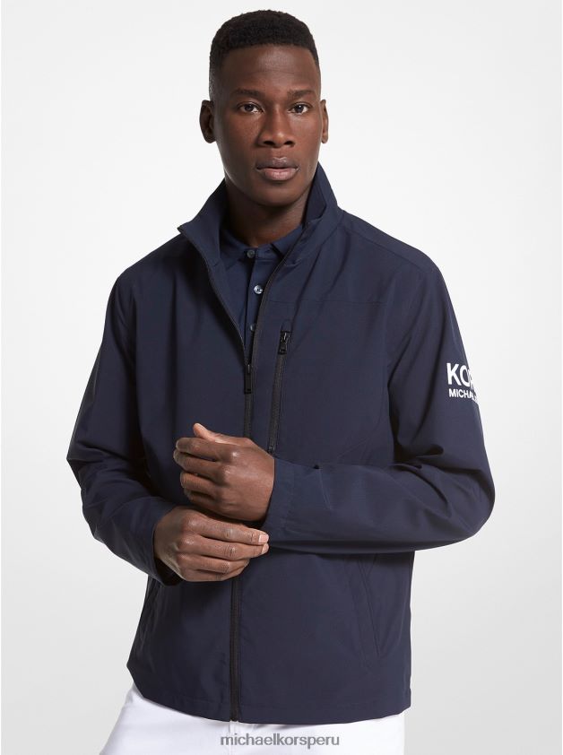 ropa educacion fisica Michael Kors hombres chaqueta tejida de golf medianoche 8FX48V2790
