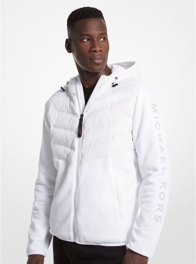 ropa educacion fisica Michael Kors hombres hailfax chaqueta tejida con cremallera blanco 8FX48V2789