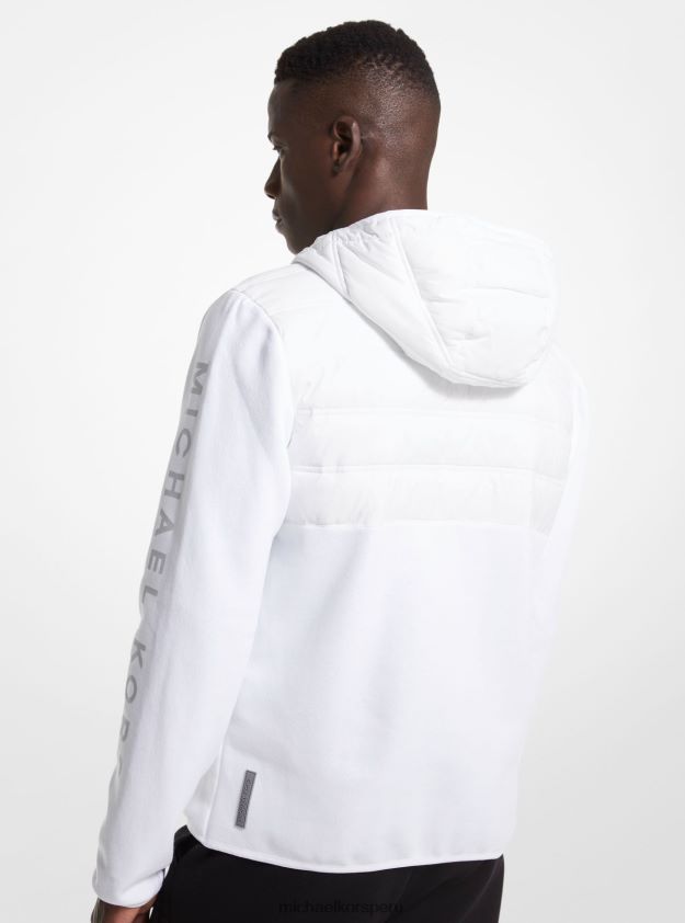 ropa educacion fisica Michael Kors hombres hailfax chaqueta tejida con cremallera blanco 8FX48V2789