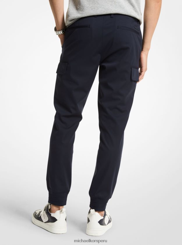 ropa educacion fisica Michael Kors hombres joggers cargo tejidos medianoche oscura 8FX48V3095