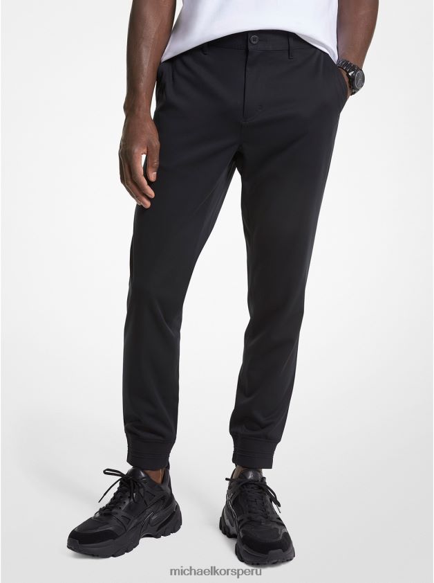 ropa educacion fisica Michael Kors hombres joggers tejidos negro 8FX48V3110