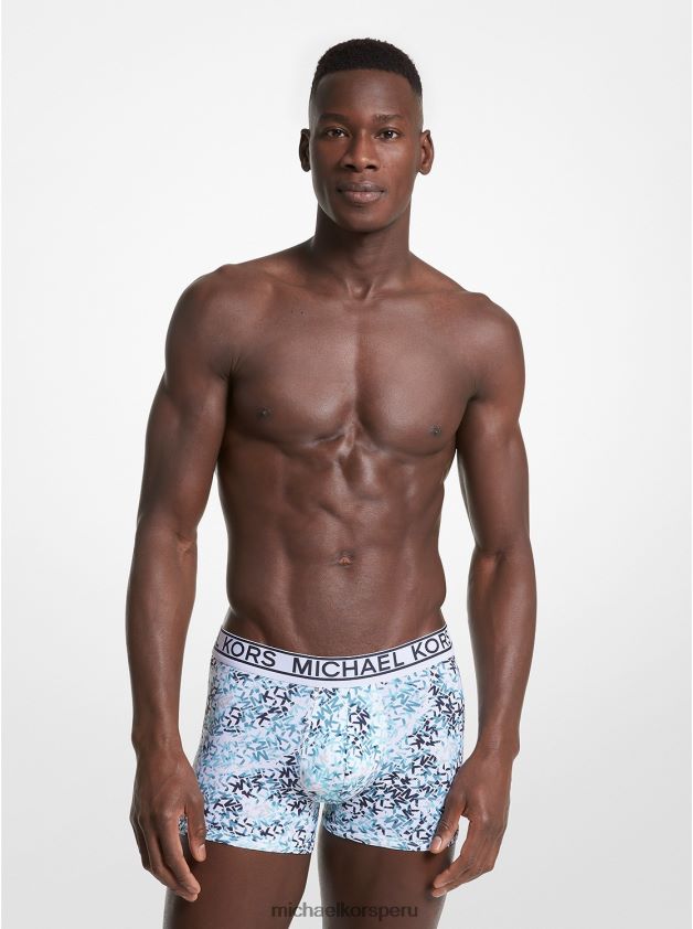 ropa educacion fisica Michael Kors hombres Pack de 3 calzoncillos de nailon elástico medianoche 8FX48V3177