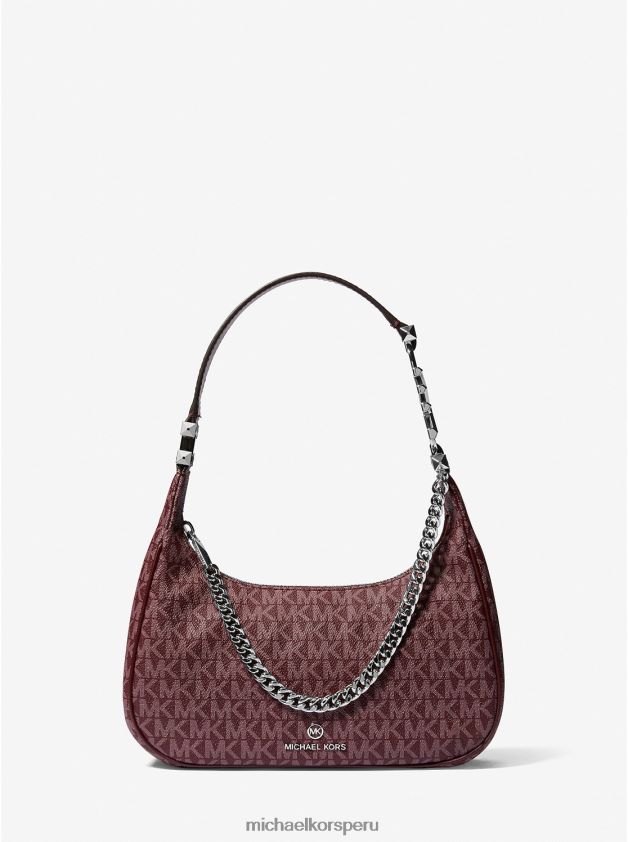 accesorios educacion fisica Michael Kors mujer bolso de hombro piper pequeño con logo merlot 8FX48V3945