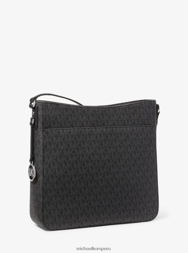 accesorios educacion fisica Michael Kors mujer bolso messenger jet set travel grande con logo negro 8FX48V3946