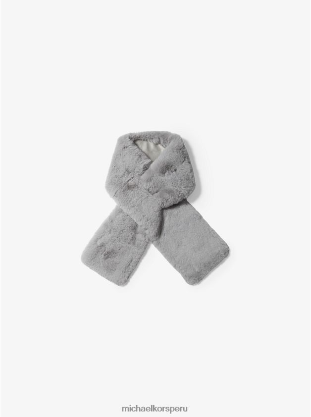 accesorios educacion fisica Michael Kors mujer bufanda de pelo sintético gris 8FX48V2769