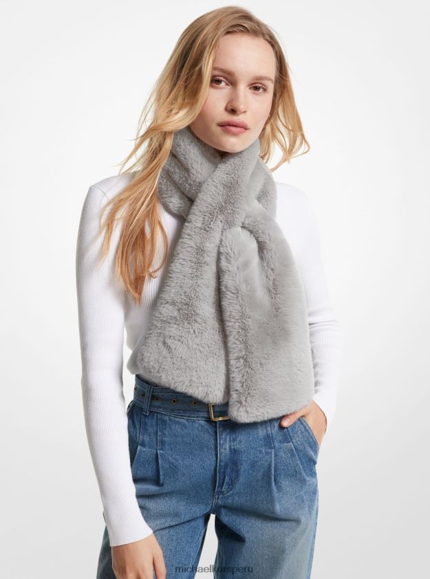 accesorios educacion fisica Michael Kors mujer bufanda de pelo sintético gris 8FX48V2769