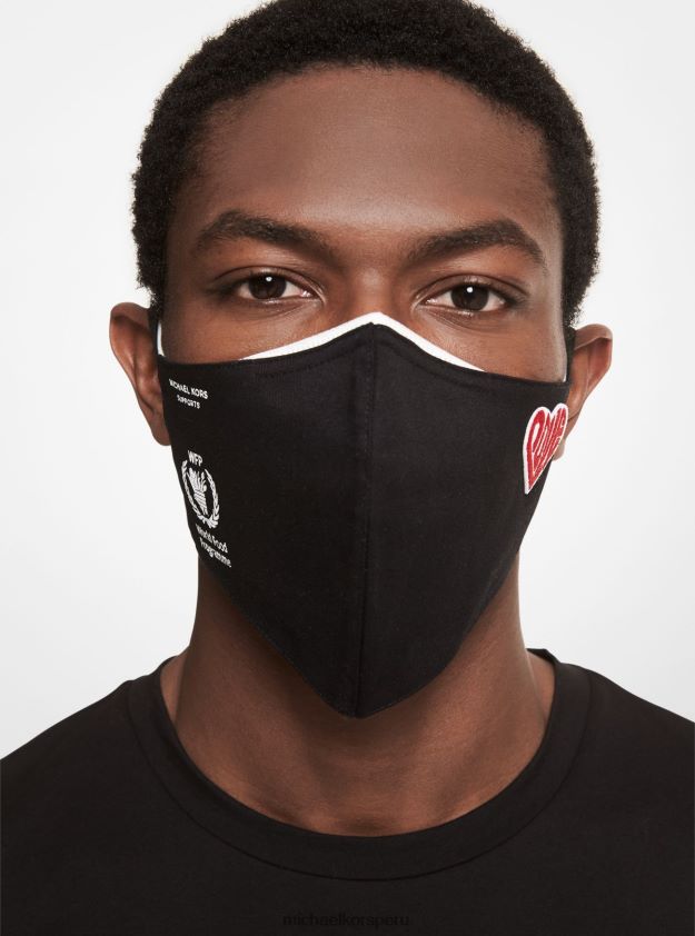 accesorios educacion fisica Michael Kors mujer ver el hambre detener el amor mascarilla facial de algodón orgánico negro 8FX48V2757