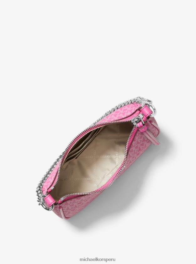 accesorios educacion fisica Michael Kors mujer Pochette con colgante Jet Set y logo pequeño cereza 8FX48V1349
