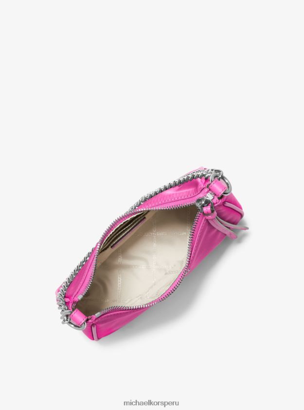 accesorios educacion fisica Michael Kors mujer Pochette pequeño de gabardina de nailon con dije Jet Set cereza 8FX48V1345