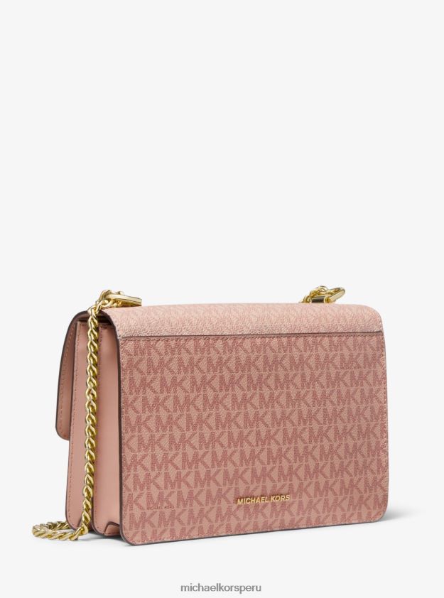 accesorios educacion fisica Michael Kors mujer bandolera jade grande con logo tricolor ballet multi 8FX48V1390