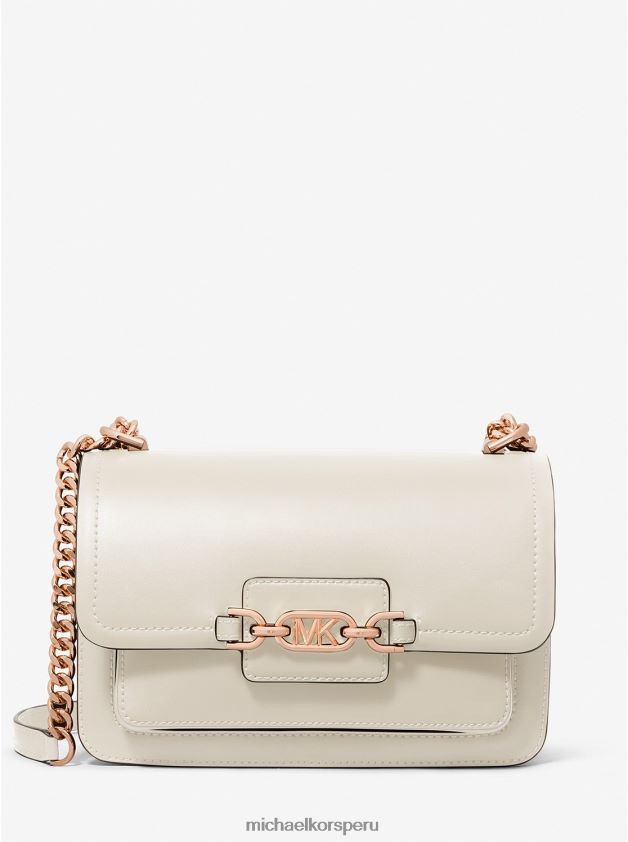 accesorios educacion fisica Michael Kors mujer bolso de hombro grande de piel jaspeado crema ligera 8FX48V1305