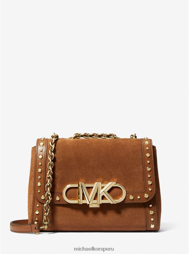 accesorios educacion fisica Michael Kors mujer bolso de hombro parker mediano de ante con tachuelas equipaje 8FX48V1300