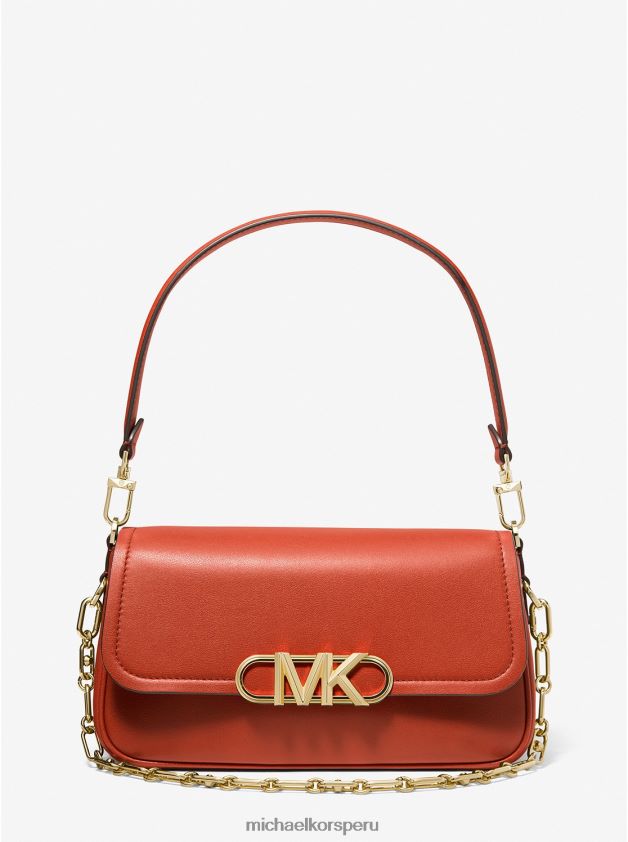 accesorios educacion fisica Michael Kors mujer bolso de hombro parker mediano de piel Naranja intenso 8FX48V1371