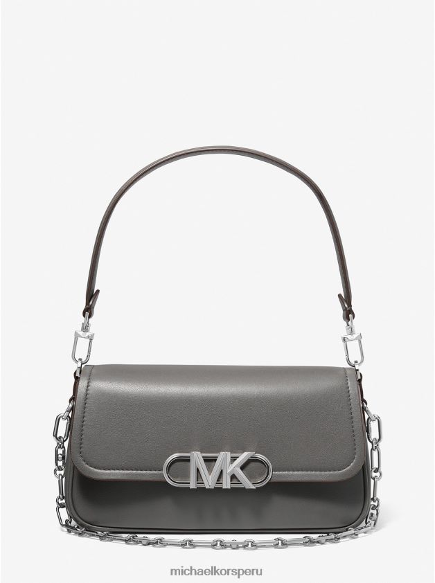 accesorios educacion fisica Michael Kors mujer bolso de hombro parker mediano de piel cuero gris 8FX48V1327