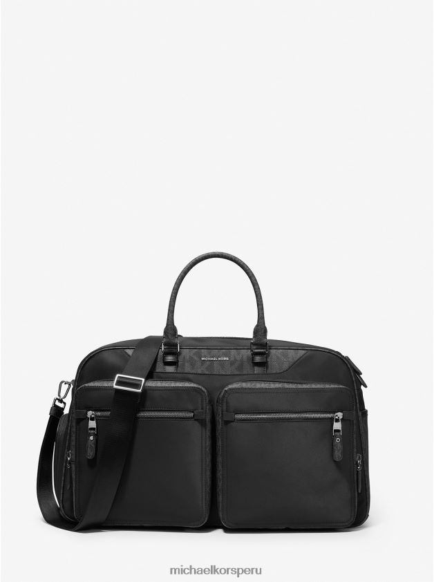 accesorios educacion fisica Michael Kors mujer bolsa de lona Brooklyn de nailon negro 8FX48V1573