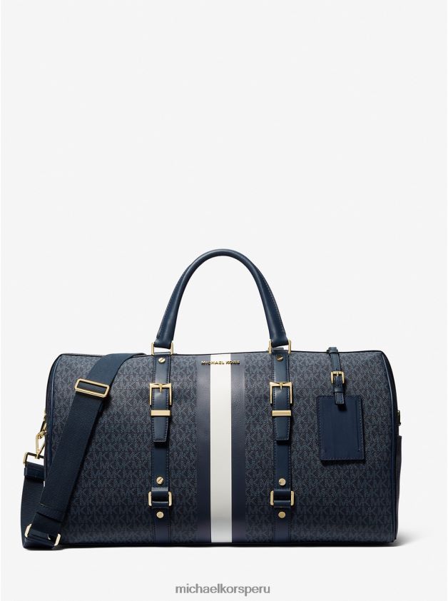 accesorios educacion fisica Michael Kors mujer bolso de fin de semana extragrande con rayas y logo Bedford Travel adm/plbl/opw 8FX48V1519