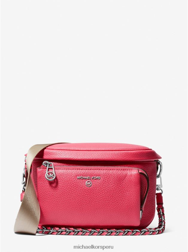 accesorios educacion fisica Michael Kors mujer Mochila tipo bandolera Slater mediana de piel granulada geranio 8FX48V957