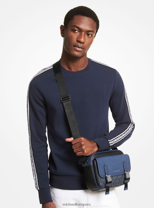 accesorios educacion fisica Michael Kors mujer bandolera Hudson grande de piel almirante mlti 8FX48V1004