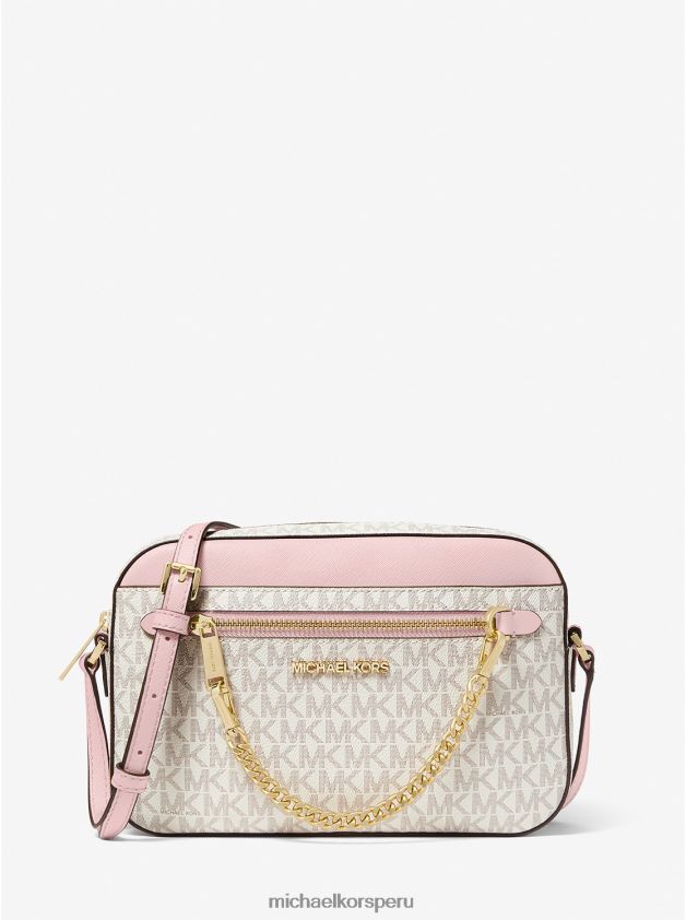 accesorios educacion fisica Michael Kors mujer bandolera Jet Set grande con logo pwd blsh mlt 8FX48V1010