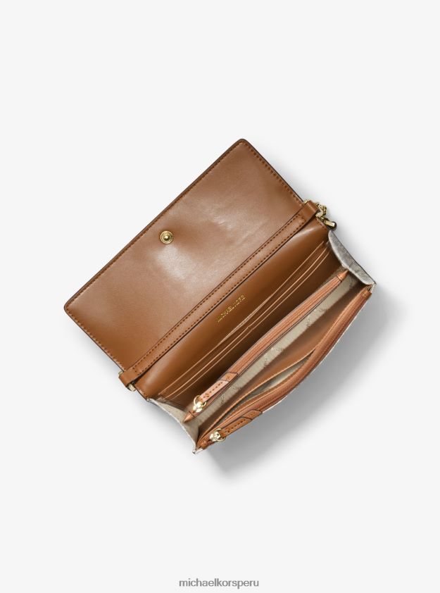 accesorios educacion fisica Michael Kors mujer bandolera convertible 2 en 1 jet set mediana con logo vainilla/bellota 8FX48V724