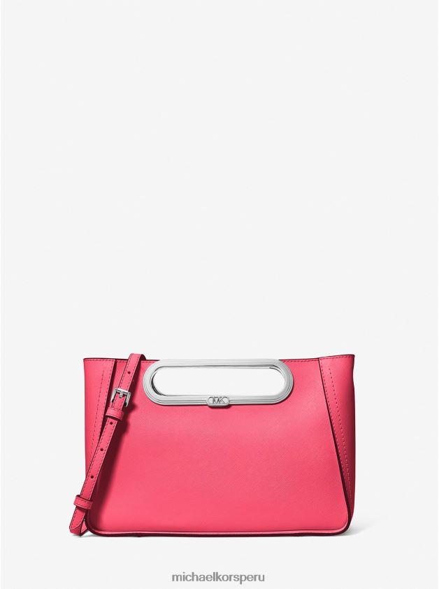 accesorios educacion fisica Michael Kors mujer bandolera convertible chelsea grande de piel saffiano geranio 8FX48V758