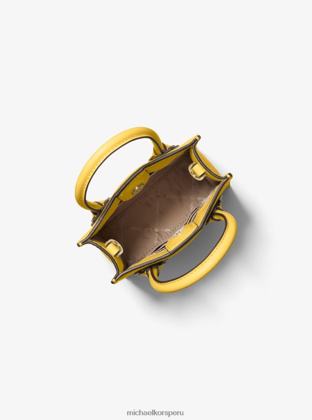 accesorios educacion fisica Michael Kors mujer bandolera mercer extrapequeña de piel granulada narciso 8FX48V861