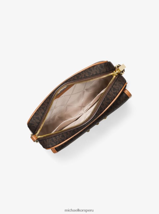 accesorios educacion fisica Michael Kors mujer bandolera parker mediana con logo brn/bellota 8FX48V693