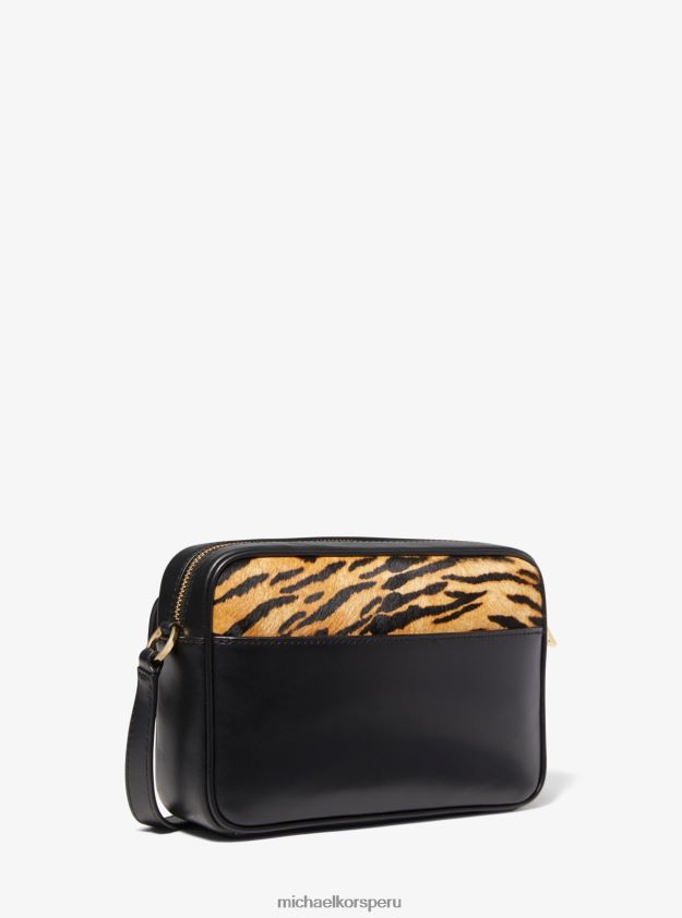 accesorios educacion fisica Michael Kors mujer bandolera parker mediana de pelo de becerro con estampado de tigre maravilla 8FX48V689