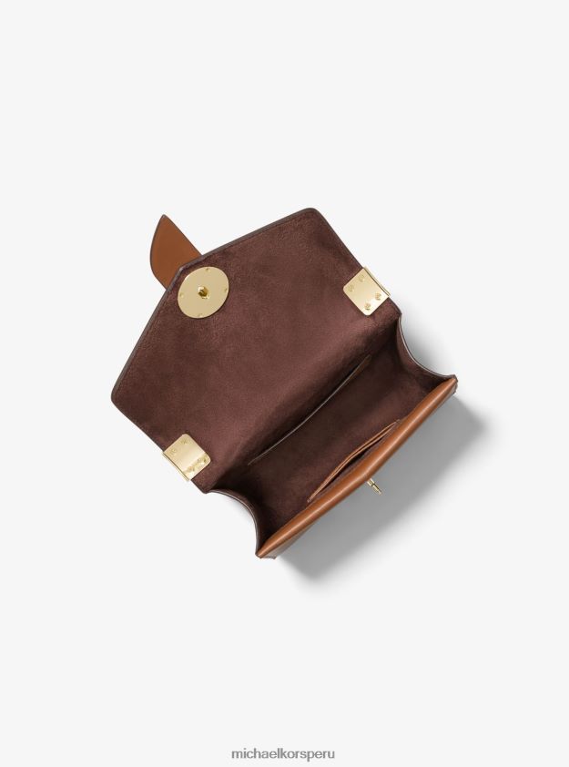 accesorios educacion fisica Michael Kors mujer bandolera pequeña greenwich de piel saffiano equipaje 8FX48V965