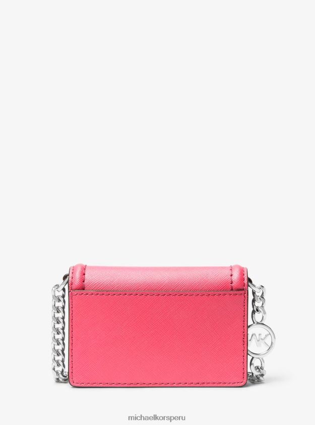 accesorios educacion fisica Michael Kors mujer bandolera tipo sobre de piel micro saffiano Jet Set geranio 8FX48V737