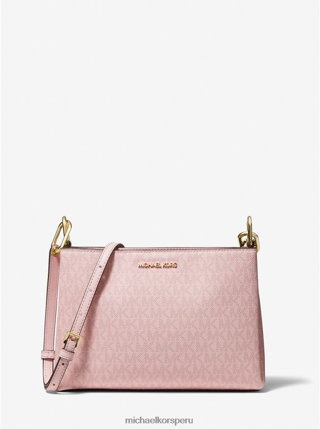 accesorios educacion fisica Michael Kors mujer bandolera trisha mediana con logo rubor en polvo oscuro 8FX48V770